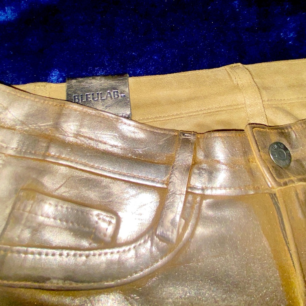 Bleulab 2-way reversible leather shorts